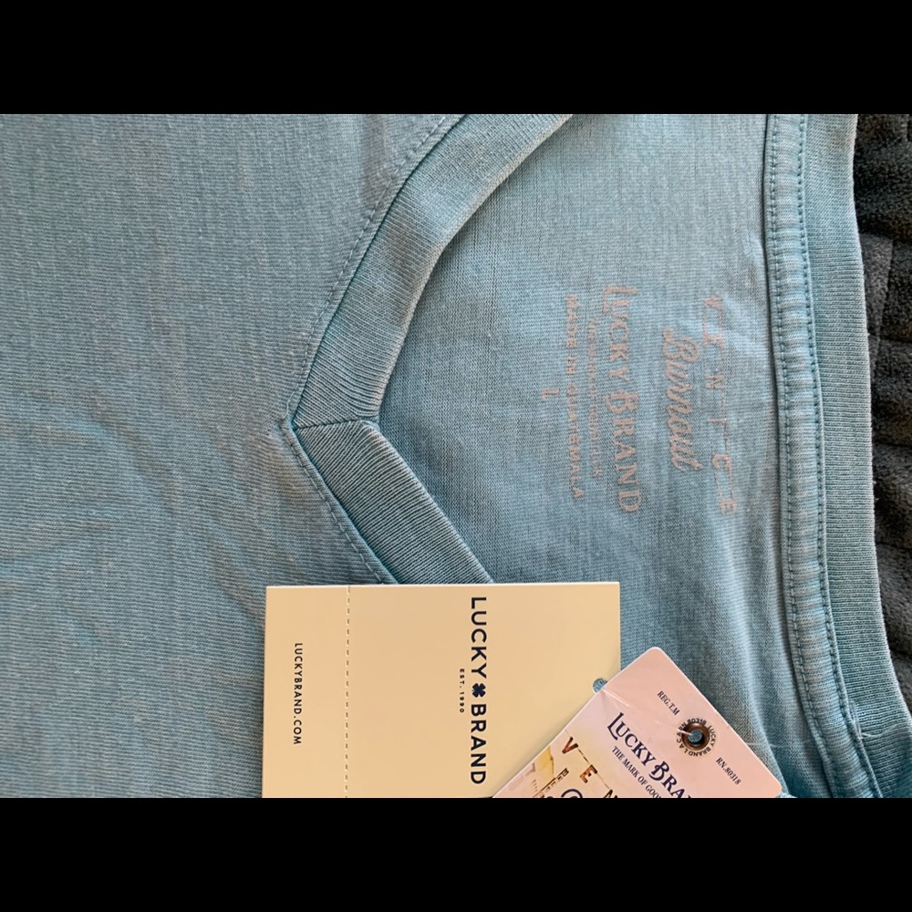 Lucky Brand Venice Burnout V-Neck T-Shirt